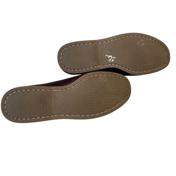 Sperry Topsiders EUC Brown Leather Boat shoes, gold trim, men’s size 11 - Picture 5 of 7